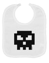 Retro 8-Bit Skull Baby Bib-Baby Bib-TooLoud-White-One-Size-Baby-Davson Sales