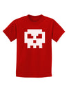 Retro 8-Bit Skull Childrens Dark T-Shirt-Childrens T-Shirt-TooLoud-Red-X-Small-Davson Sales