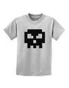 Retro 8-Bit Skull Childrens T-Shirt-Childrens T-Shirt-TooLoud-AshGray-X-Small-Davson Sales