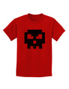 Retro 8-Bit Skull Childrens T-Shirt-Childrens T-Shirt-TooLoud-Red-X-Small-Davson Sales