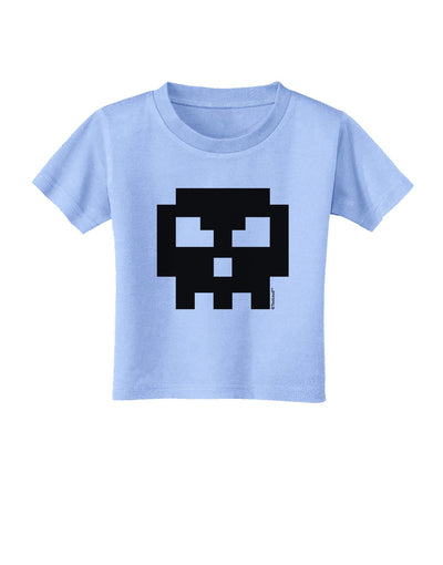 Retro 8-Bit Skull Toddler T-Shirt-Toddler T-Shirt-TooLoud-Aquatic-Blue-2T-Davson Sales