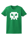 Retro 8-Bit Skull Womens Dark T-Shirt-TooLoud-Kelly-Green-X-Small-Davson Sales