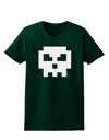 Retro 8-Bit Skull Womens Dark T-Shirt-TooLoud-Forest-Green-Small-Davson Sales