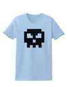 Retro 8-Bit Skull Womens T-Shirt-Womens T-Shirt-TooLoud-Light-Blue-X-Small-Davson Sales