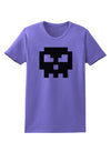 Retro 8-Bit Skull Womens T-Shirt-Womens T-Shirt-TooLoud-Violet-X-Small-Davson Sales