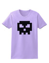 Retro 8-Bit Skull Womens T-Shirt-Womens T-Shirt-TooLoud-Lavender-X-Small-Davson Sales