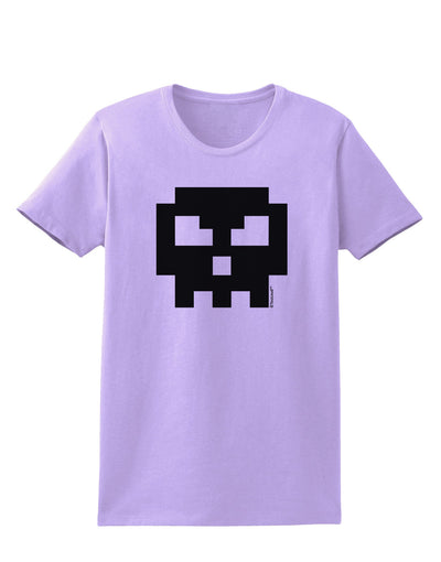 Retro 8-Bit Skull Womens T-Shirt-Womens T-Shirt-TooLoud-Lavender-X-Small-Davson Sales