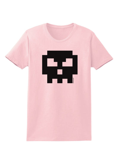 Retro 8-Bit Skull Womens T-Shirt-Womens T-Shirt-TooLoud-PalePink-X-Small-Davson Sales