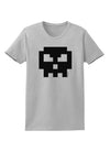 Retro 8-Bit Skull Womens T-Shirt-Womens T-Shirt-TooLoud-AshGray-X-Small-Davson Sales