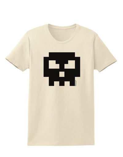 Retro 8-Bit Skull Womens T-Shirt-Womens T-Shirt-TooLoud-Natural-X-Small-Davson Sales