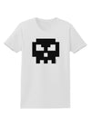 Retro 8-Bit Skull Womens T-Shirt-Womens T-Shirt-TooLoud-White-X-Small-Davson Sales