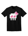 Retro 8-Bit Skull with Pink Bow Adult Dark T-Shirt-Mens T-Shirt-TooLoud-Black-Small-Davson Sales