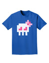 Retro 8-Bit Skull with Pink Bow Adult Dark T-Shirt-Mens T-Shirt-TooLoud-Royal-Blue-Small-Davson Sales