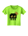 Retro 8-Bit Skull with Pink Bow Toddler T-Shirt-Toddler T-Shirt-TooLoud-Lime-Green-2T-Davson Sales