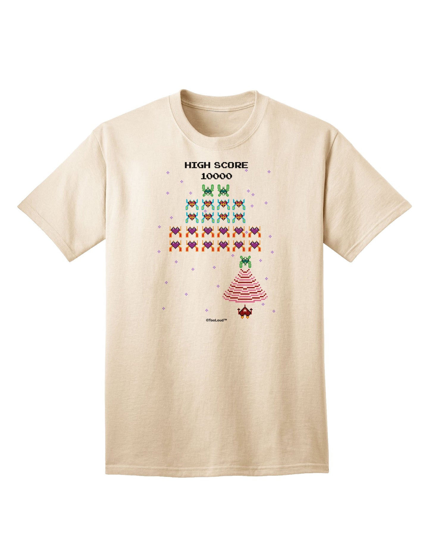 Retro Heart Fighter Adult T-Shirt-Mens T-Shirt-TooLoud-Natural-Small-Davson Sales
