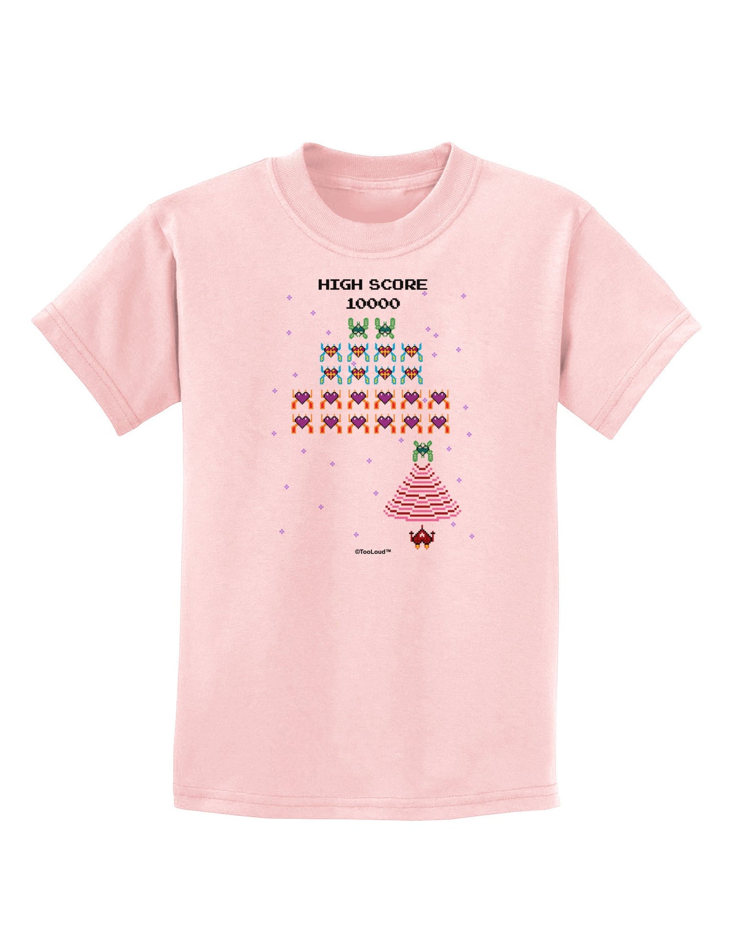 Retro Heart Fighter Childrens T-Shirt-Childrens T-Shirt-TooLoud-PalePink-X-Small-Davson Sales