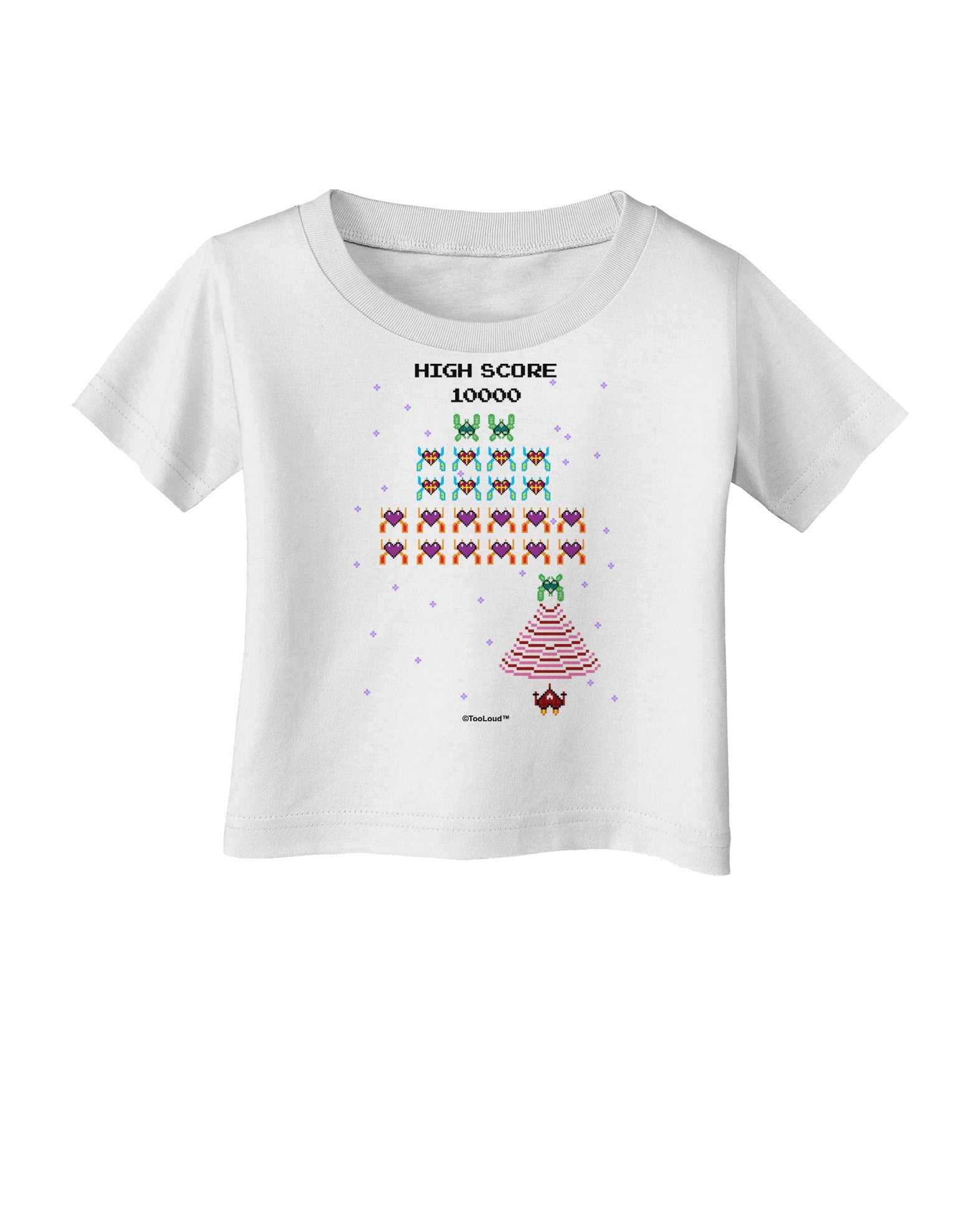 Retro Heart Fighter Infant T-Shirt-Infant T-Shirt-TooLoud-White-06-Months-Davson Sales