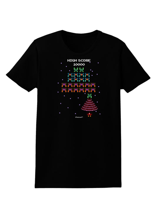 Retro Heart Fighter Womens Dark T-Shirt-TooLoud-Black-X-Small-Davson Sales