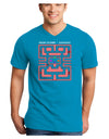 Retro Heart Man Adult Dark V-Neck T-Shirt-TooLoud-Turquoise-Small-Davson Sales