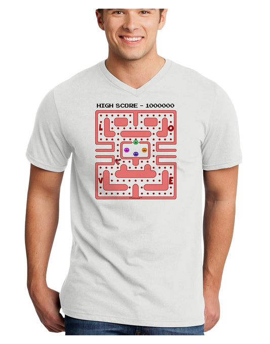 Retro Heart Man Adult V-Neck T-shirt-Mens V-Neck T-Shirt-TooLoud-White-Small-Davson Sales
