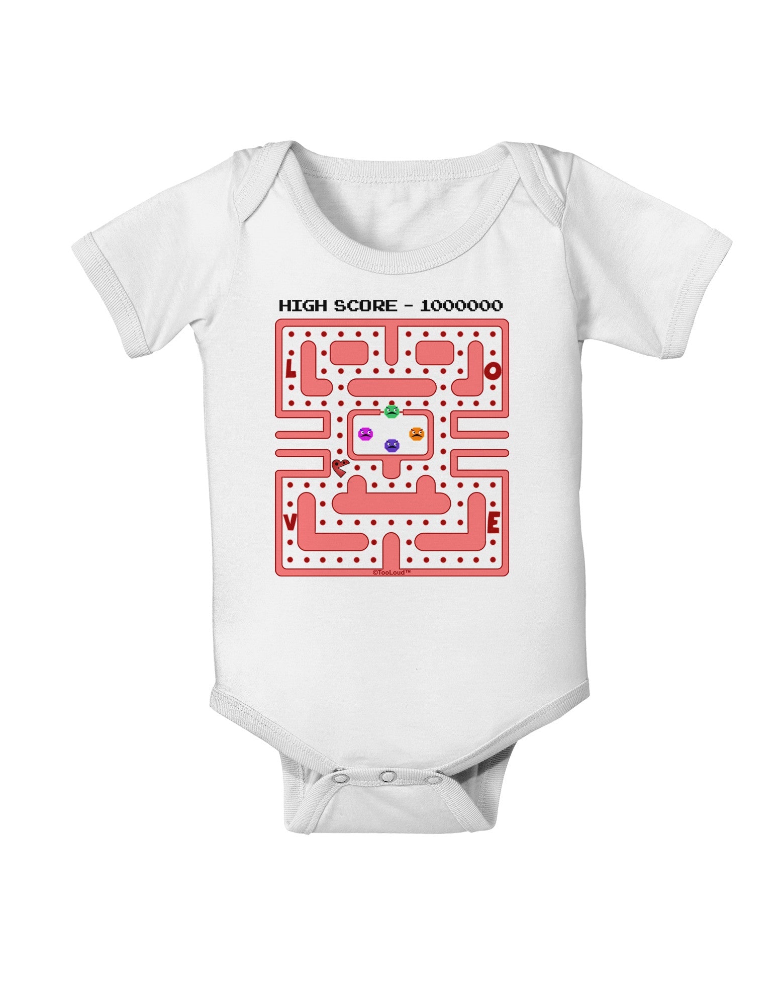Retro Heart Man Baby Romper Bodysuit-Baby Romper-TooLoud-White-06-Months-Davson Sales