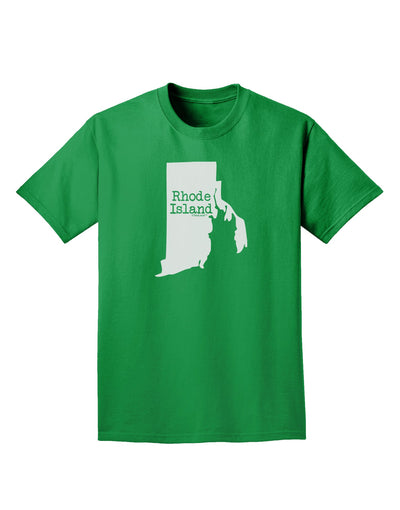 Rhode Island - United States Shape Adult Dark T-Shirt by TooLoud-Mens T-Shirt-TooLoud-Kelly-Green-Small-Davson Sales