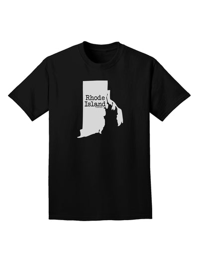 Rhode Island - United States Shape Adult Dark T-Shirt by TooLoud-Mens T-Shirt-TooLoud-Black-Small-Davson Sales