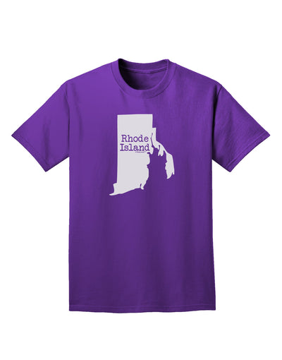 Rhode Island - United States Shape Adult Dark T-Shirt by TooLoud-Mens T-Shirt-TooLoud-Purple-Small-Davson Sales