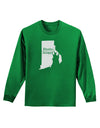 Rhode Island - United States Shape Adult Long Sleeve Dark T-Shirt by TooLoud-TooLoud-Kelly-Green-Small-Davson Sales
