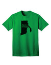 Rhode Island - United States Shape Adult T-Shirt: A Stylish Addition to Your Wardrobe by TooLoud-Mens T-shirts-TooLoud-Kelly-Green-Small-Davson Sales