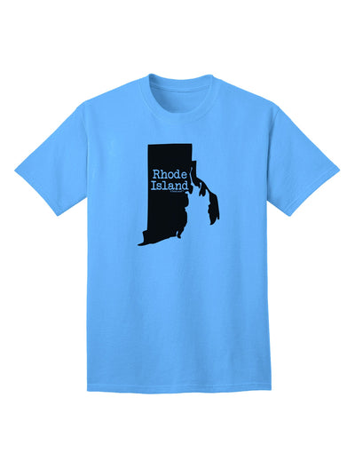 Rhode Island - United States Shape Adult T-Shirt: A Stylish Addition to Your Wardrobe by TooLoud-Mens T-shirts-TooLoud-Aquatic-Blue-Small-Davson Sales