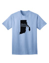 Rhode Island - United States Shape Adult T-Shirt: A Stylish Addition to Your Wardrobe by TooLoud-Mens T-shirts-TooLoud-Light-Blue-Small-Davson Sales