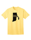 Rhode Island - United States Shape Adult T-Shirt: A Stylish Addition to Your Wardrobe by TooLoud-Mens T-shirts-TooLoud-Yellow-Small-Davson Sales