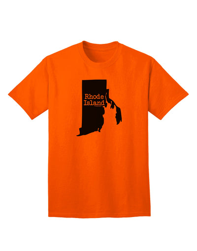 Rhode Island - United States Shape Adult T-Shirt: A Stylish Addition to Your Wardrobe by TooLoud-Mens T-shirts-TooLoud-Orange-Small-Davson Sales