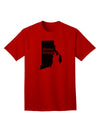 Rhode Island - United States Shape Adult T-Shirt: A Stylish Addition to Your Wardrobe by TooLoud-Mens T-shirts-TooLoud-Red-Small-Davson Sales