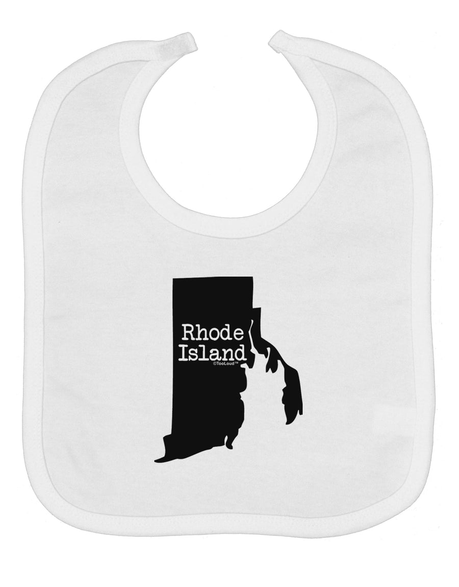 Rhode Island - United States Shape Baby Bib by TooLoud