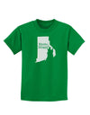 Rhode Island - United States Shape Childrens Dark T-Shirt by TooLoud-Childrens T-Shirt-TooLoud-Kelly-Green-X-Small-Davson Sales