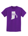 Rhode Island - United States Shape Childrens Dark T-Shirt by TooLoud-Childrens T-Shirt-TooLoud-Purple-X-Small-Davson Sales