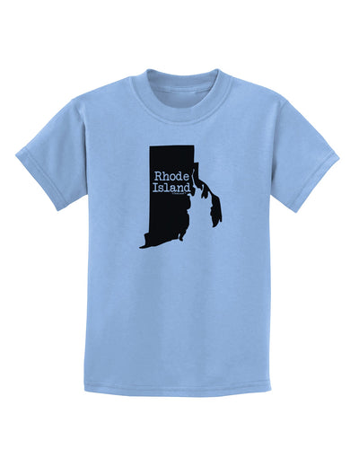 Rhode Island - United States Shape Childrens T-Shirt by TooLoud-Childrens T-Shirt-TooLoud-Light-Blue-X-Small-Davson Sales