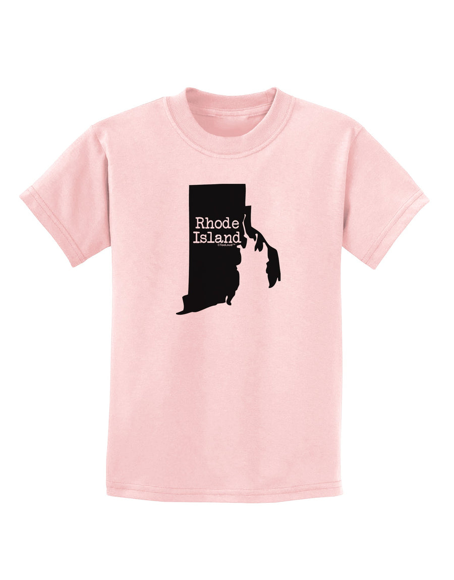 Rhode Island - United States Shape Childrens T-Shirt by TooLoud-Childrens T-Shirt-TooLoud-White-X-Small-Davson Sales