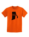 Rhode Island - United States Shape Childrens T-Shirt by TooLoud-Childrens T-Shirt-TooLoud-Orange-X-Small-Davson Sales