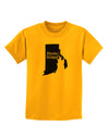 Rhode Island - United States Shape Childrens T-Shirt by TooLoud-Childrens T-Shirt-TooLoud-Gold-X-Small-Davson Sales