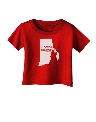Rhode Island - United States Shape Infant T-Shirt Dark by TooLoud-Infant T-Shirt-TooLoud-Red-06-Months-Davson Sales