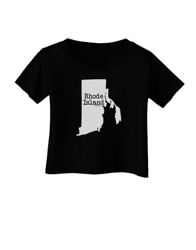Rhode Island - United States Shape Infant T-Shirt Dark by TooLoud-Infant T-Shirt-TooLoud-Black-06-Months-Davson Sales