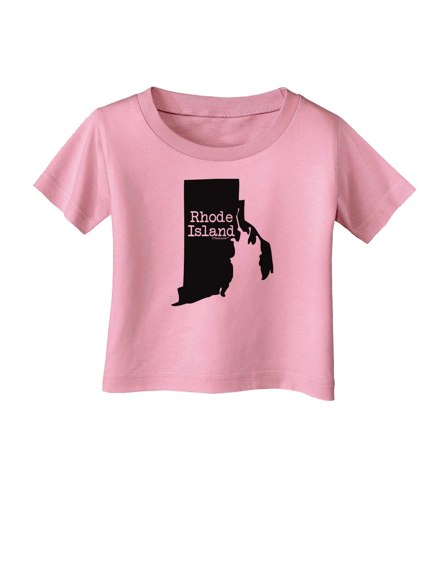 Rhode Island - United States Shape Infant T-Shirt by TooLoud-Infant T-Shirt-TooLoud-Candy-Pink-06-Months-Davson Sales