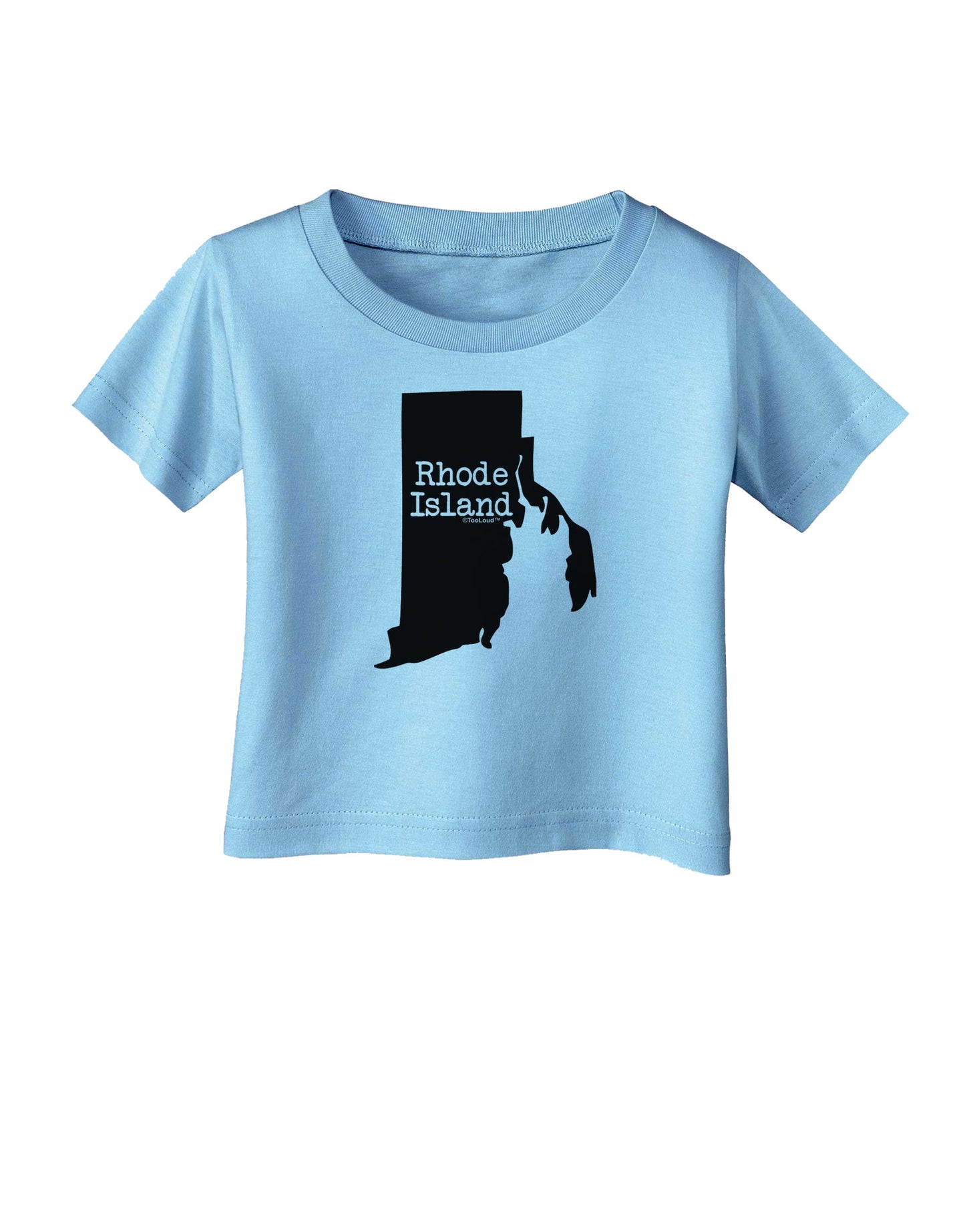 Rhode Island - United States Shape Infant T-Shirt by TooLoud-Infant T-Shirt-TooLoud-Aquatic-Blue-06-Months-Davson Sales