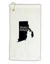 Rhode Island - United States Shape Micro Terry Gromet Golf Towel 16 x 25 inch by TooLoud-Golf Towel-TooLoud-White-Davson Sales