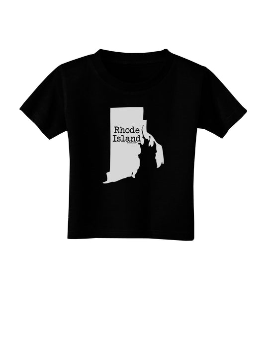Rhode Island - United States Shape Toddler T-Shirt Dark by TooLoud-Toddler T-Shirt-TooLoud-Black-2T-Davson Sales