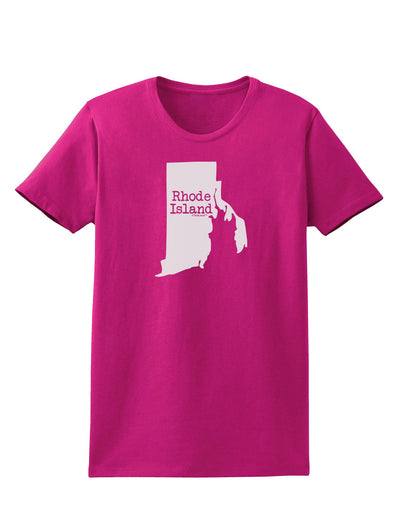 Rhode Island - United States Shape Womens Dark T-Shirt by TooLoud-Womens T-Shirt-TooLoud-Hot-Pink-Small-Davson Sales