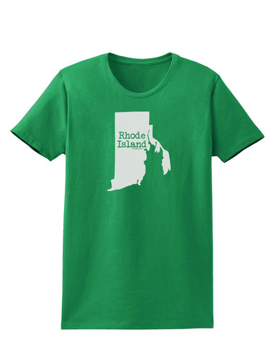 Rhode Island - United States Shape Womens Dark T-Shirt by TooLoud-Womens T-Shirt-TooLoud-Kelly-Green-X-Small-Davson Sales